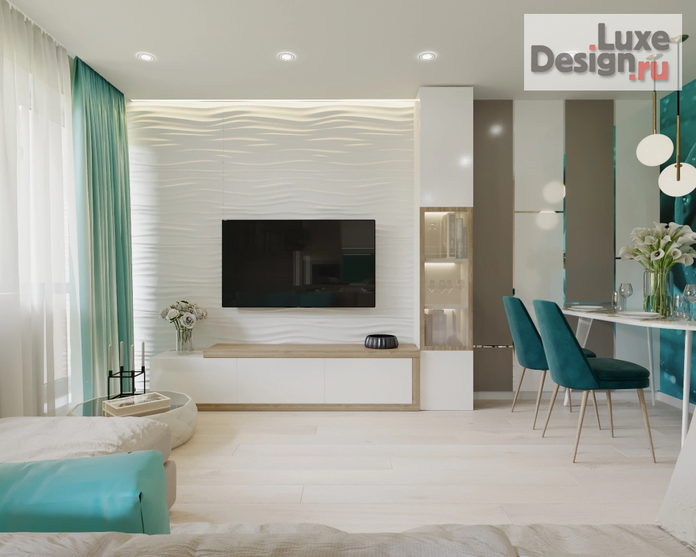 Дизайн интерьера трехкомнатной квартиры "Яркость цвета" (фото 2)