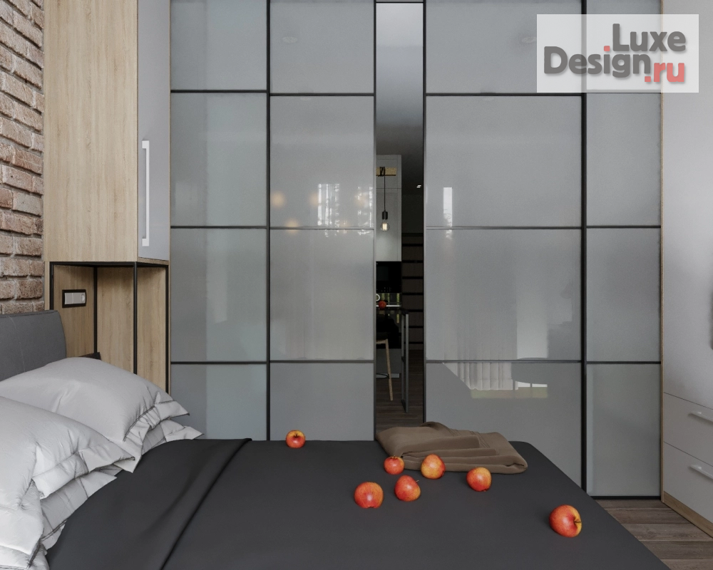 Дизайн интерьера однокомнатной квартиры "Мягкий лофт. Дизайн студии в ЖК "Пермьер" " (фото 7)