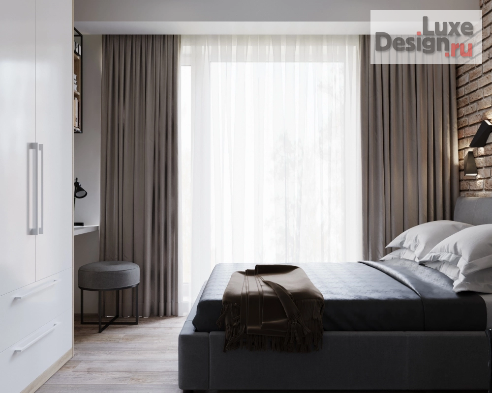 Дизайн интерьера однокомнатной квартиры "Мягкий лофт. Дизайн студии в ЖК "Пермьер" " (фото 8)