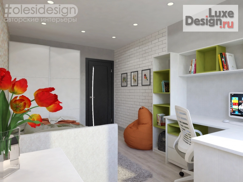 Дизайн интерьера трехкомнатной квартиры "Интерьер квартиры "Дружная семья"" (фото 5)