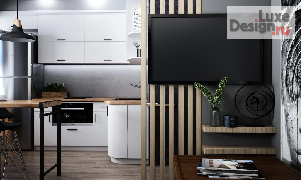 Дизайн интерьера однокомнатной квартиры "Реализация проекта по адресу, г. Владивосток ул. Луговая 59а" (фото 1)