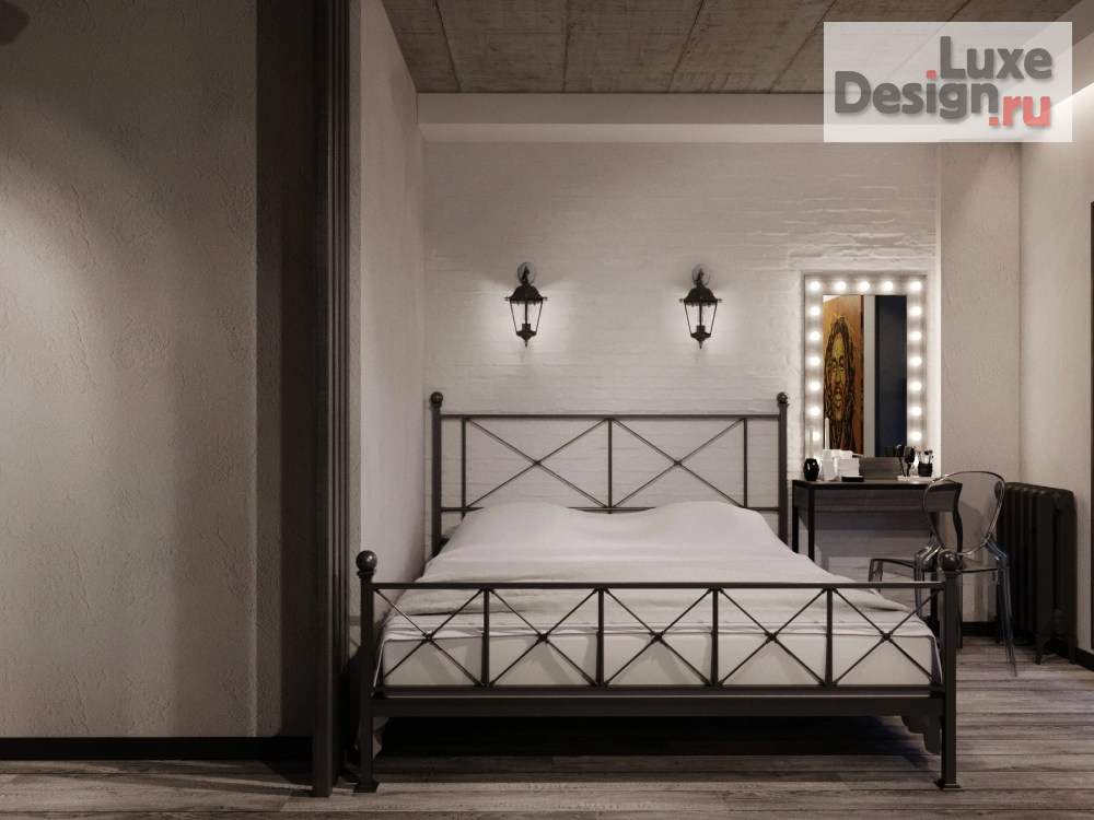 Дизайн интерьера однокомнатной квартиры "Брутальная студия" (фото 3)