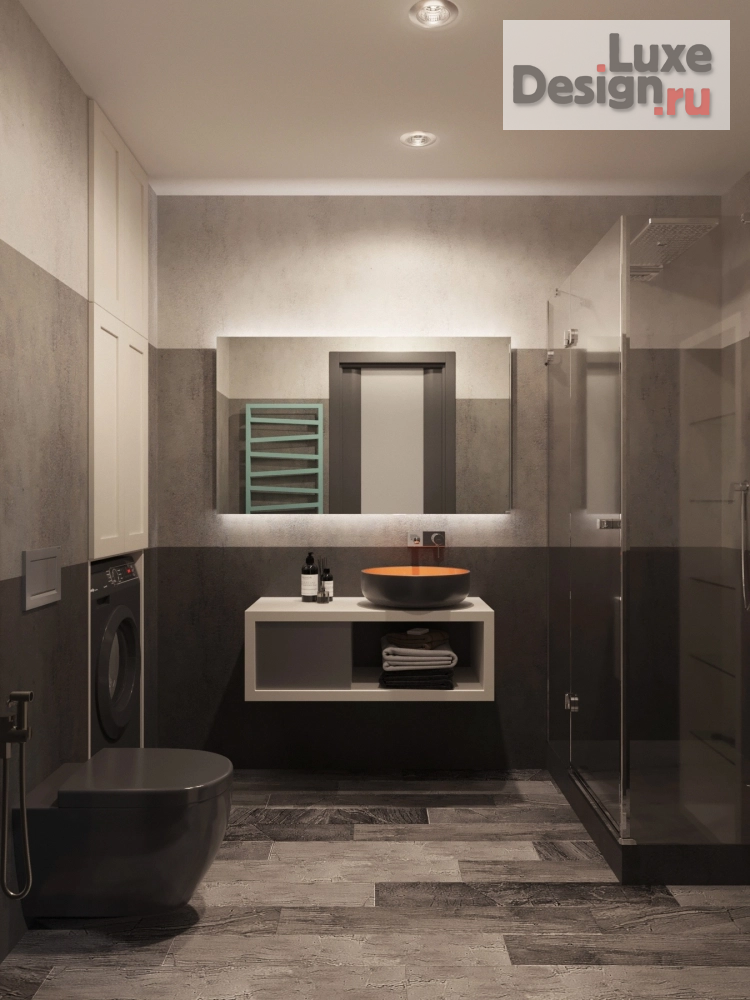 Дизайн интерьера однокомнатной квартиры "Брутальная студия" (фото 10)