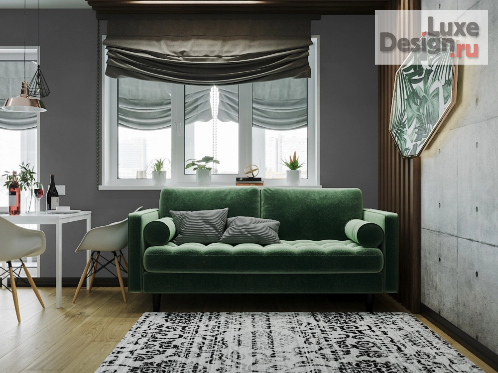 Дизайн интерьера однокомнатной квартиры "Студия для молодого человека" (фото 4)