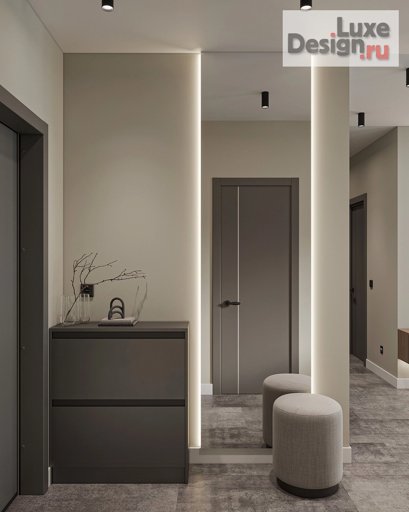 Дизайн интерьера двухкомнатной квартиры "ЖК "Мёд"" (фото 3)