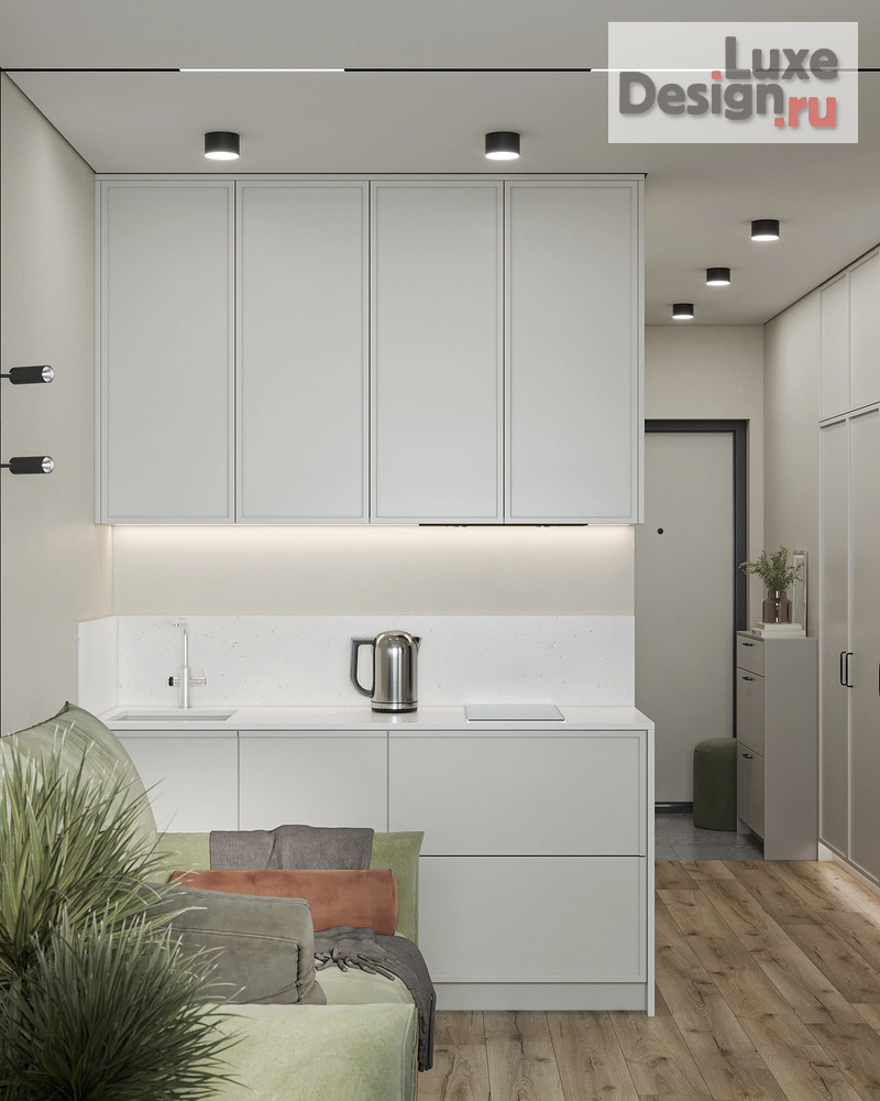 Дизайн интерьера однокомнатной квартиры "ЖК "Зелёный бульвар"" (фото 8) от дизайнера Горкавчук Наталья Дизайн интерьера однокомнатной квартиры "ЖК "Зелёный бульвар"" (фото 8)