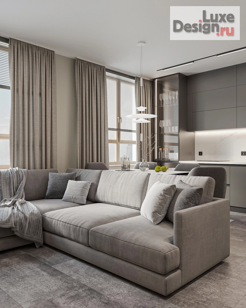 Дизайн интерьера двухкомнатной квартиры "ЖК "Мёд"" (фото 7)