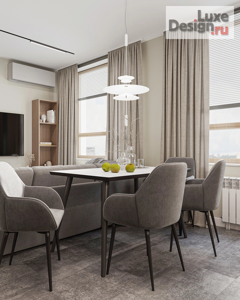 Дизайн интерьера двухкомнатной квартиры "ЖК "Мёд"" (фото 8)