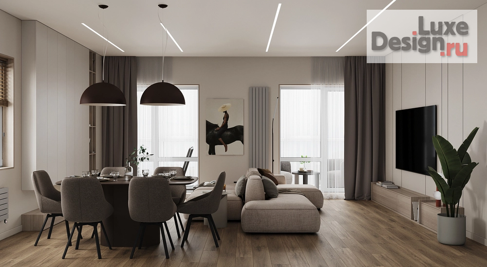 Дизайн интерьера трехкомнатной квартиры "Минимализм ЖК Дом на Полетаева Владивосток" (фото 4)