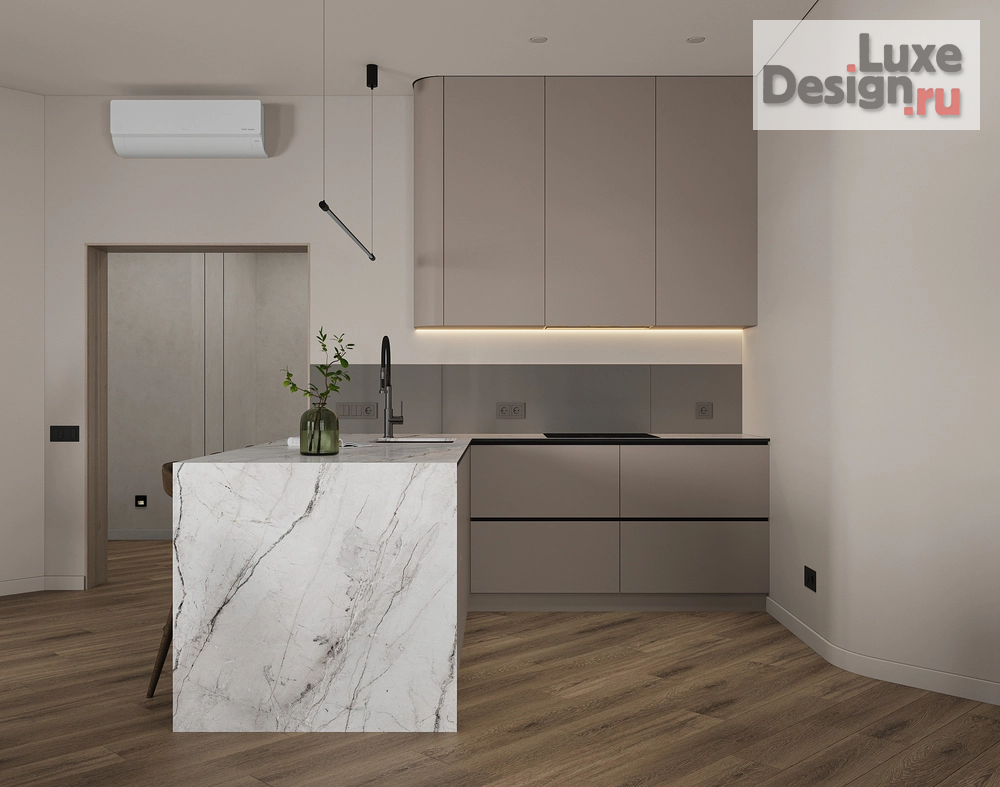 Дизайн интерьера трехкомнатной квартиры "Минимализм ЖК Дом на Полетаева Владивосток" (фото 12)