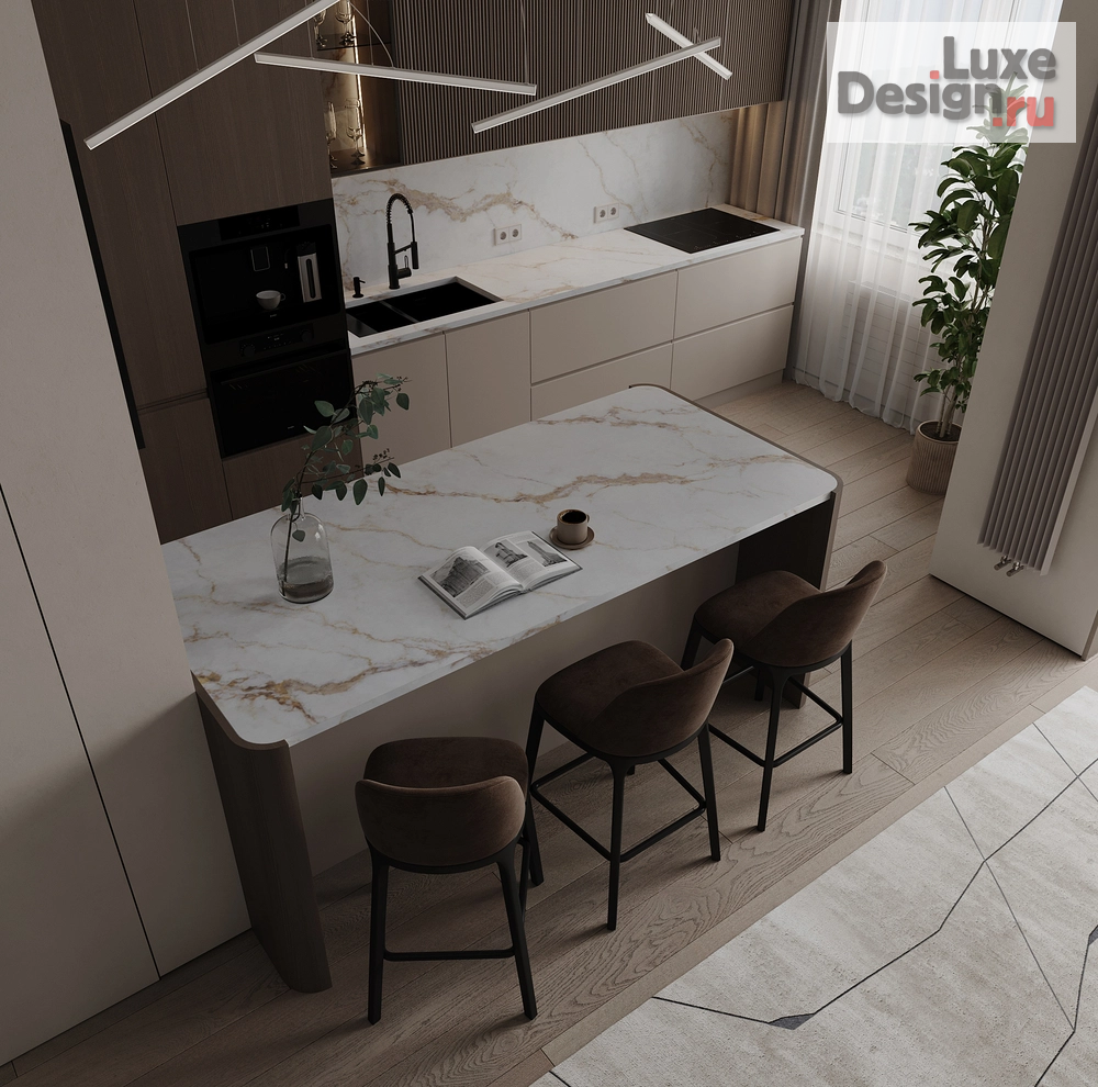 Дизайн интерьера квартиры "Роскошь и минимализм в ЖК Дом на Зеленом Бульваре" (фото 7) от дизайнера Байдак Наталья Сергеевна Дизайн интерьера квартиры "Роскошь и минимализм в ЖК Дом на Зеленом Бульваре" (фото 7)