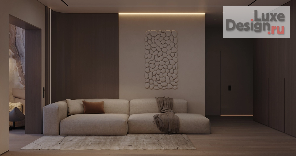 Дизайн интерьера квартиры "Роскошь и минимализм в ЖК Дом на Зеленом Бульваре" (фото 3) от дизайнера Байдак Наталья Сергеевна Дизайн интерьера квартиры "Роскошь и минимализм в ЖК Дом на Зеленом Бульваре" (фото 3)