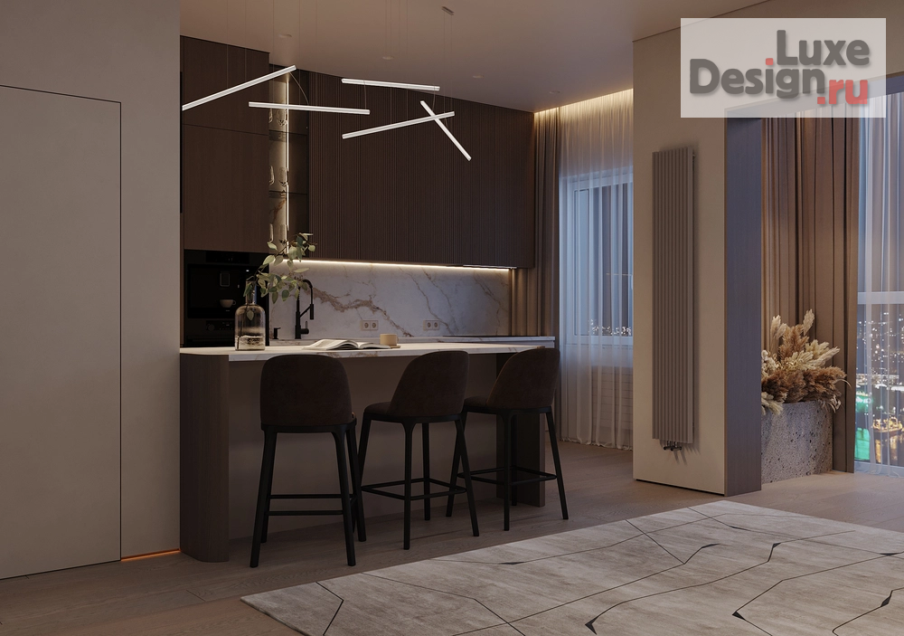 Дизайн интерьера квартиры "Роскошь и минимализм в ЖК Дом на Зеленом Бульваре" (фото 4) от дизайнера Байдак Наталья Сергеевна Дизайн интерьера квартиры "Роскошь и минимализм в ЖК Дом на Зеленом Бульваре" (фото 4)