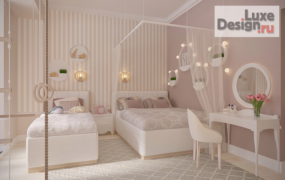 Дизайн интерьера комнаты "Детская для 2х детей по ул. Тигровая " (фото 1)