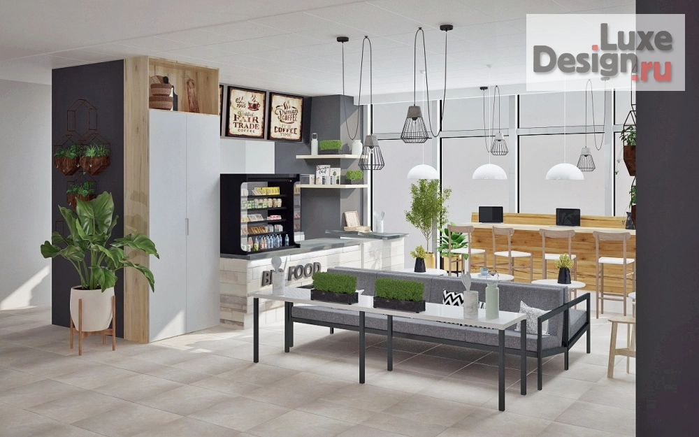 Дизайн интерьера кафе "Кафе BIOFOOD в учебном корпусе ДВФУ" (фото 5)