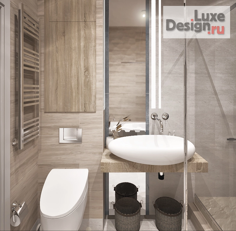 Дизайн интерьера ванной "Санузел по ул. Пятая" (фото 4)