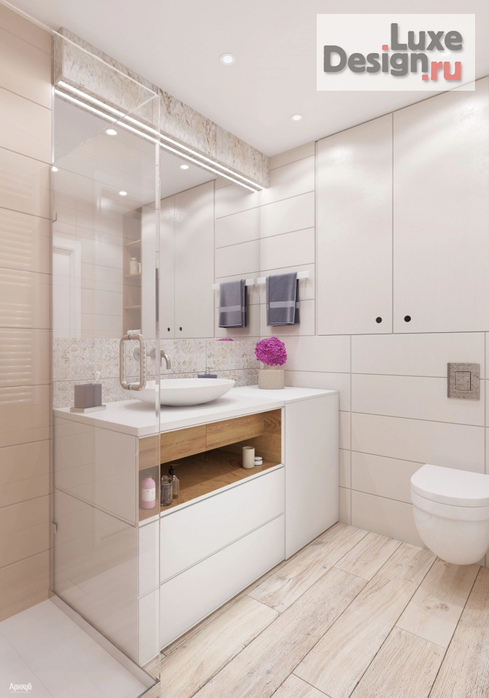 Дизайн интерьера двухкомнатной квартиры "ВОЗДУШНЫЙ ДИЗАЙН ДЛЯ СОВРЕМЕННОЙ МОЛОДОЙ ДЕВУШКИ" (фото 10)