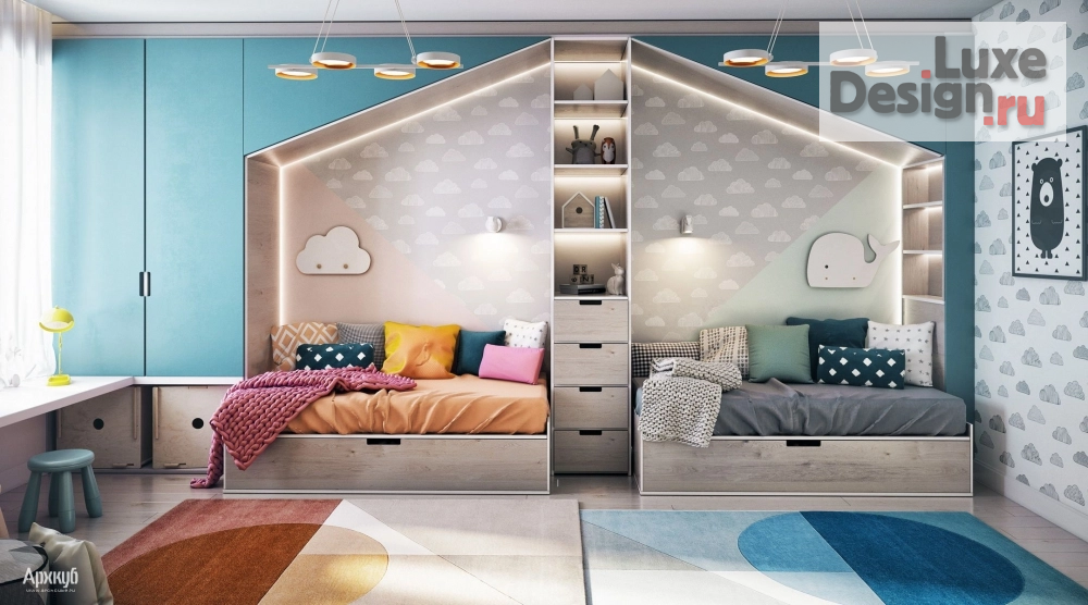 Дизайн интерьера детской "Дизайн-проект детской" (фото 2)