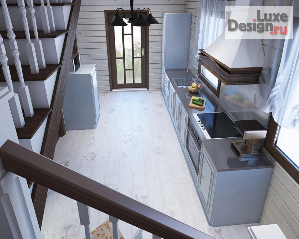 Дизайн интерьера коттеджа "дизайн-проект в доме из клееного бруса" (фото 2)