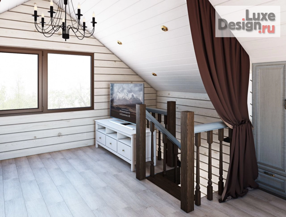 Дизайн интерьера коттеджа "дизайн-проект в доме из клееного бруса" (фото 14)