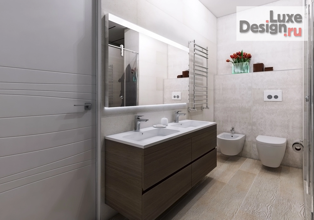 Дизайн интерьера коттеджа "проект ванной комнаты" (фото 3)
