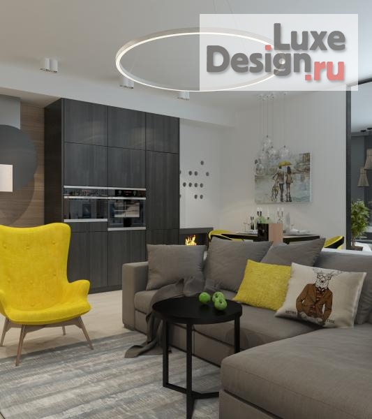 Дизайн интерьера двухкомнатной квартиры "Проект квартиры для семейной пары 64,4 кв.м." (фото 3)