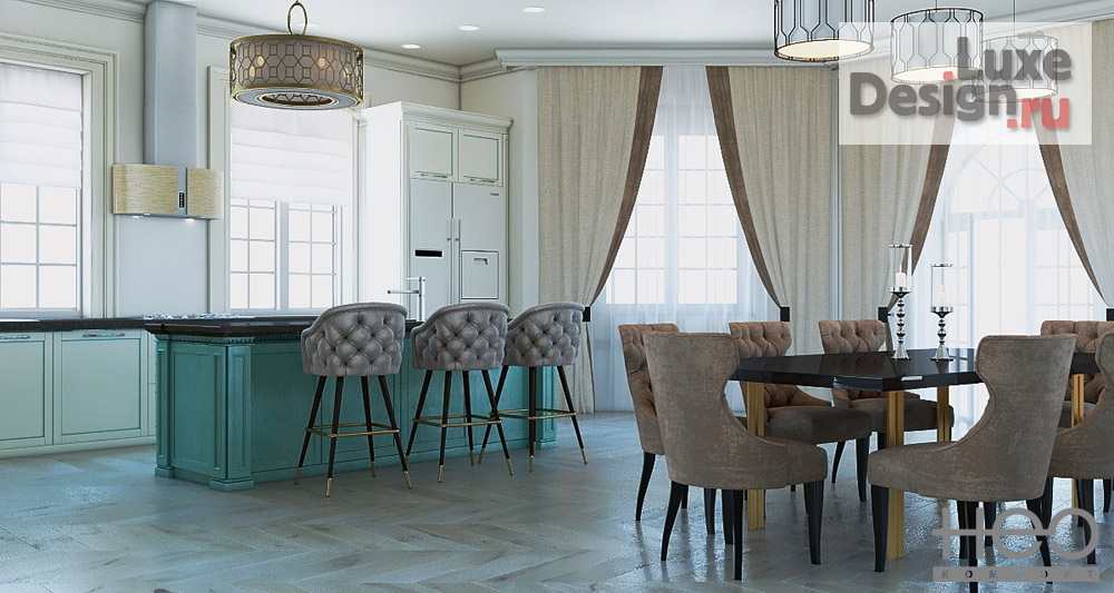 Дизайн интерьера коттеджа "Дом в стиле Ар-деко" (фото 12)