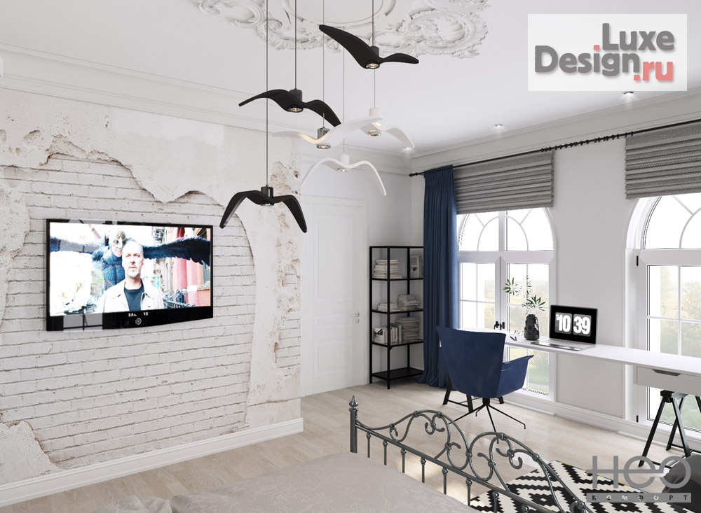 Дизайн интерьера коттеджа "Дом в стиле Ар-деко" (фото 7)