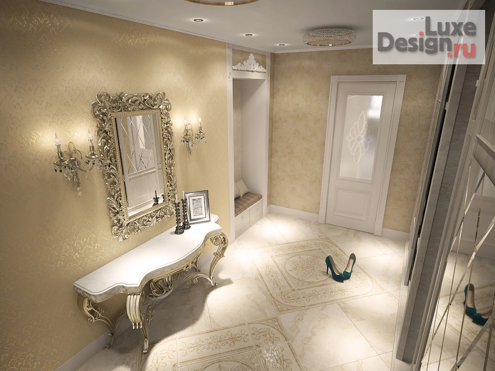 Дизайн интерьера трехкомнатной квартиры "Проект интерьера квартиры в  классическом стиле" (фото 9)