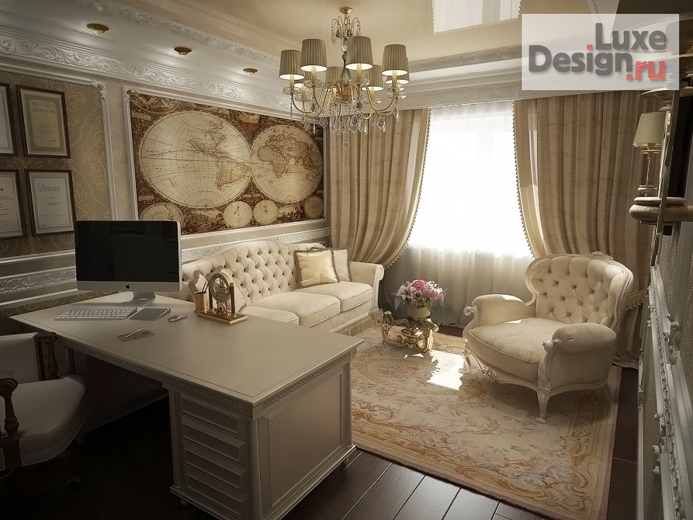 Дизайн интерьера трехкомнатной квартиры "Проект интерьера квартиры в  классическом стиле" (фото 4)