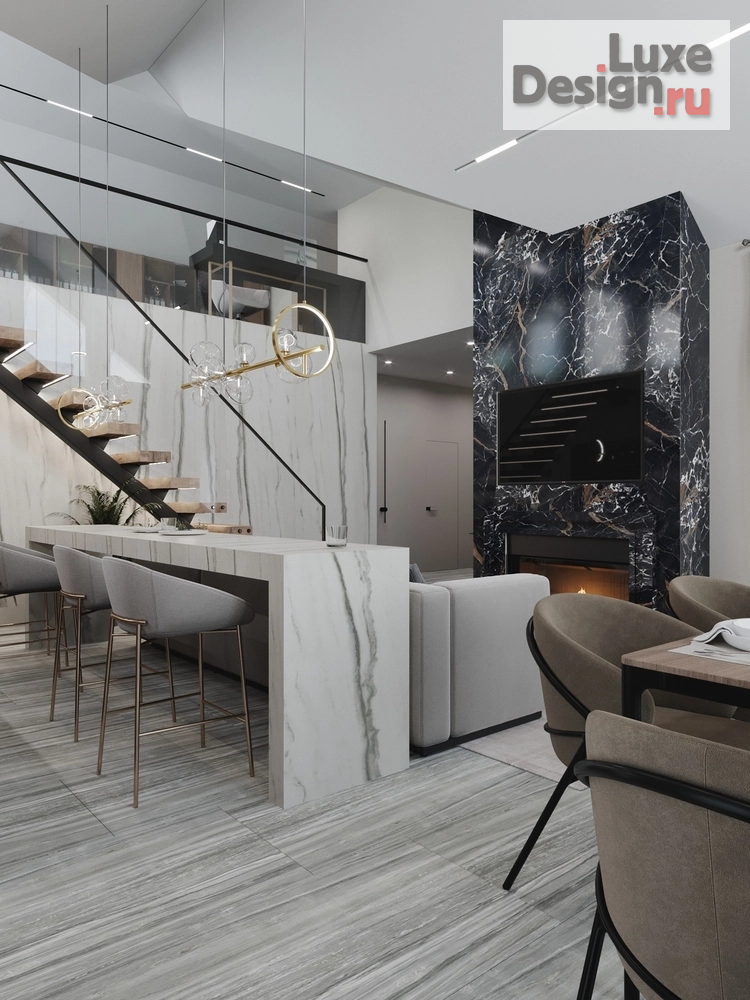 Дизайн интерьера коттеджа "Дизайн-проект коттеджа в поселке Соловей ключ" (фото 2)