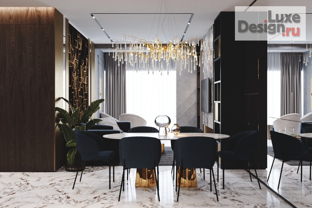 Дизайн интерьера трехкомнатной квартиры "Дизайн-проект в ЖК Аквамарин" (фото 3)