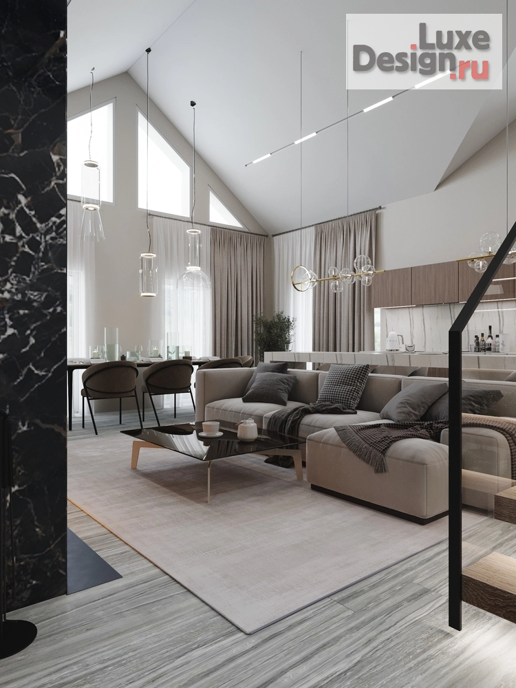 Дизайн интерьера коттеджа "Дизайн-проект коттеджа в поселке Соловей ключ" (фото 3)