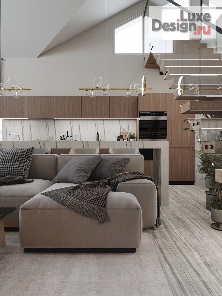 Дизайн интерьера коттеджа "Дизайн-проект коттеджа в поселке Соловей ключ" (фото 5)