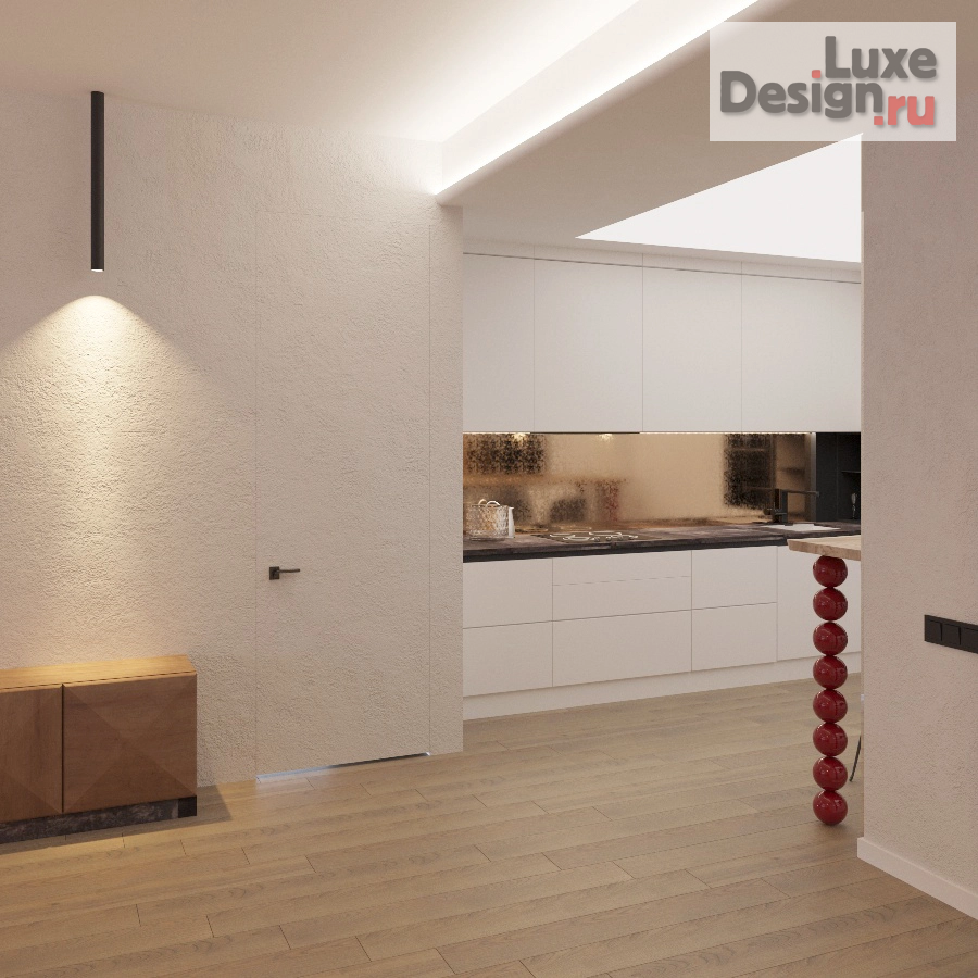 Дизайн интерьера трехкомнатной квартиры "Квартира с матрешкой." (фото 5) от дизайнера Мазрова Алевтина Дизайн интерьера трехкомнатной квартиры "Квартира с матрешкой." (фото 5)