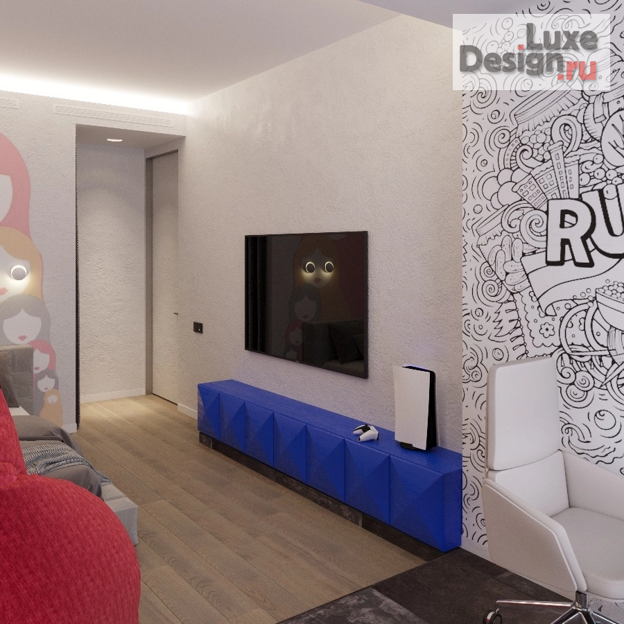 Дизайн интерьера трехкомнатной квартиры "Квартира с матрешкой." (фото 18) от дизайнера Мазрова Алевтина Дизайн интерьера трехкомнатной квартиры "Квартира с матрешкой." (фото 18)