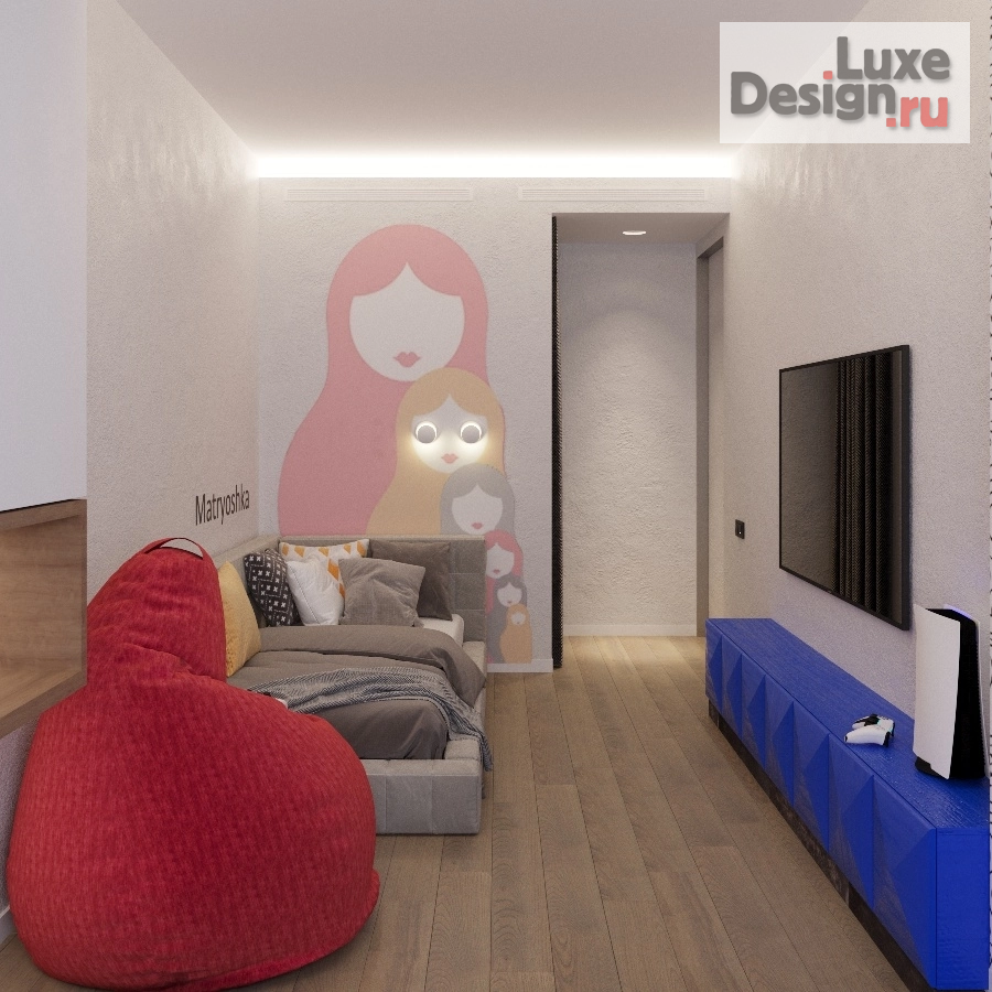 Дизайн интерьера трехкомнатной квартиры "Квартира с матрешкой." (фото 17) от дизайнера Мазрова Алевтина Дизайн интерьера трехкомнатной квартиры "Квартира с матрешкой." (фото 17)