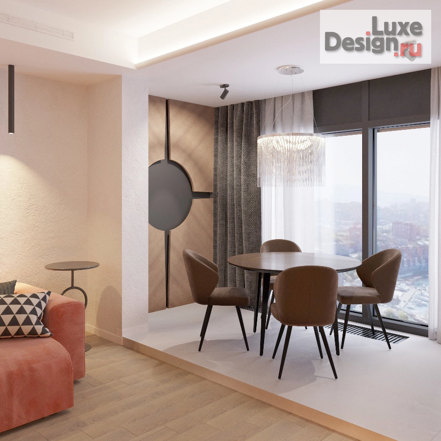 Дизайн интерьера трехкомнатной квартиры "Квартира с матрешкой." (фото 1) от дизайнера Мазрова Алевтина Дизайн интерьера трехкомнатной квартиры "Квартира с матрешкой." (фото 1)