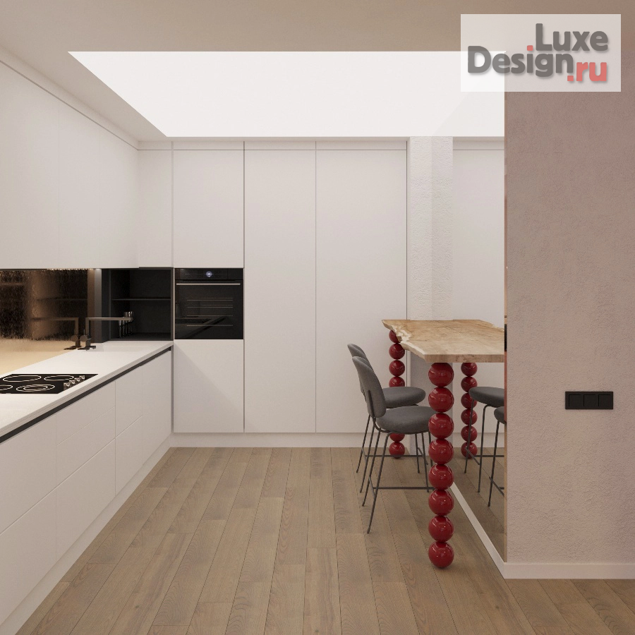 Дизайн интерьера трехкомнатной квартиры "Квартира с матрешкой." (фото 6) от дизайнера Мазрова Алевтина Дизайн интерьера трехкомнатной квартиры "Квартира с матрешкой." (фото 6)