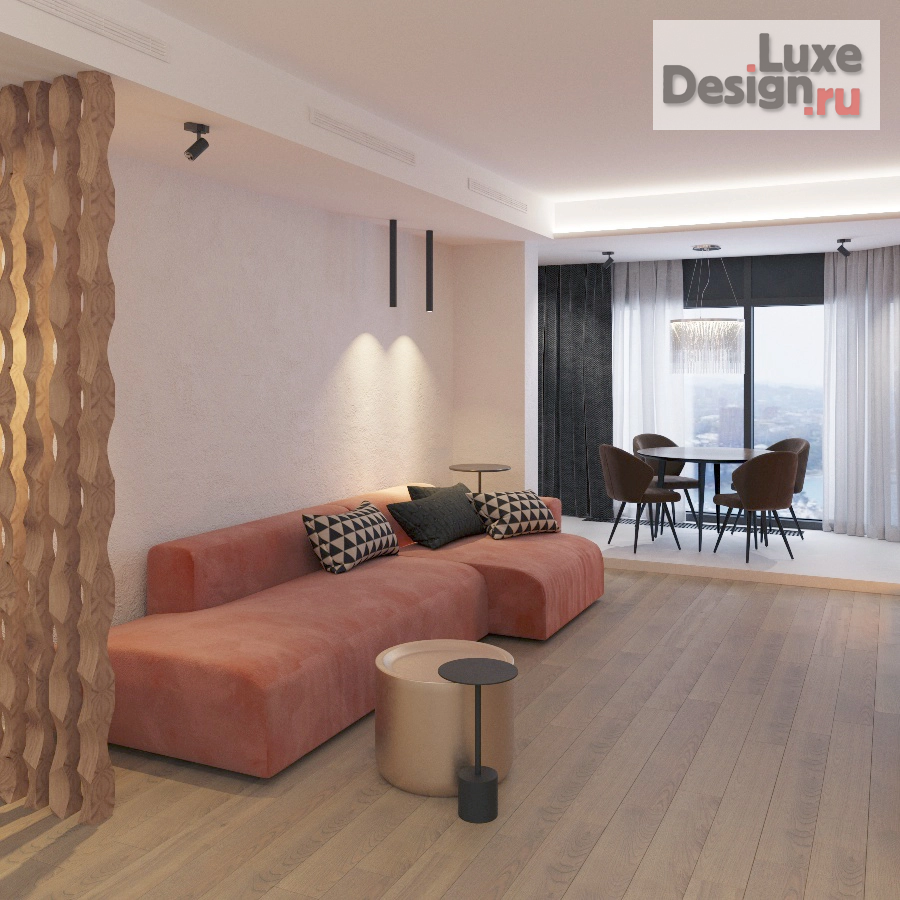 Дизайн интерьера трехкомнатной квартиры "Квартира с матрешкой." (фото 3) от дизайнера Мазрова Алевтина Дизайн интерьера трехкомнатной квартиры "Квартира с матрешкой." (фото 3)