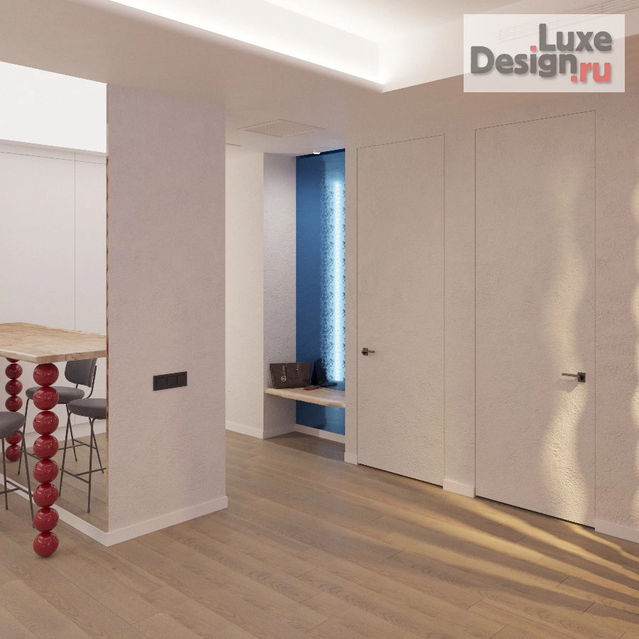 Дизайн интерьера трехкомнатной квартиры "Квартира с матрешкой." (фото 7) от дизайнера Мазрова Алевтина Дизайн интерьера трехкомнатной квартиры "Квартира с матрешкой." (фото 7)