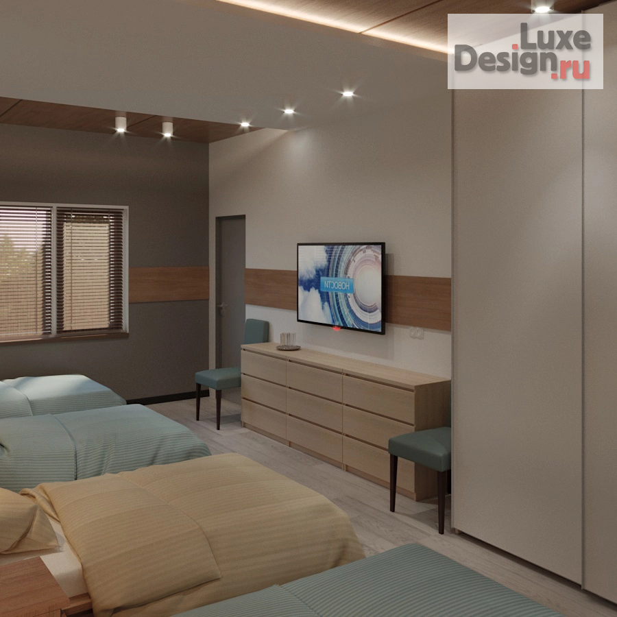 Дизайн интерьера загородного дома "Мини-гостиница - Охотничий дом 300 кв.м." (фото 7) от дизайнера Мазрова Алевтина Дизайн интерьера загородного дома "Мини-гостиница - Охотничий дом 300 кв.м." (фото 7)