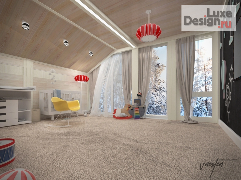 Дизайн интерьера коттеджа "Дизайн-проект дома по технологии фахверк" (фото 12)