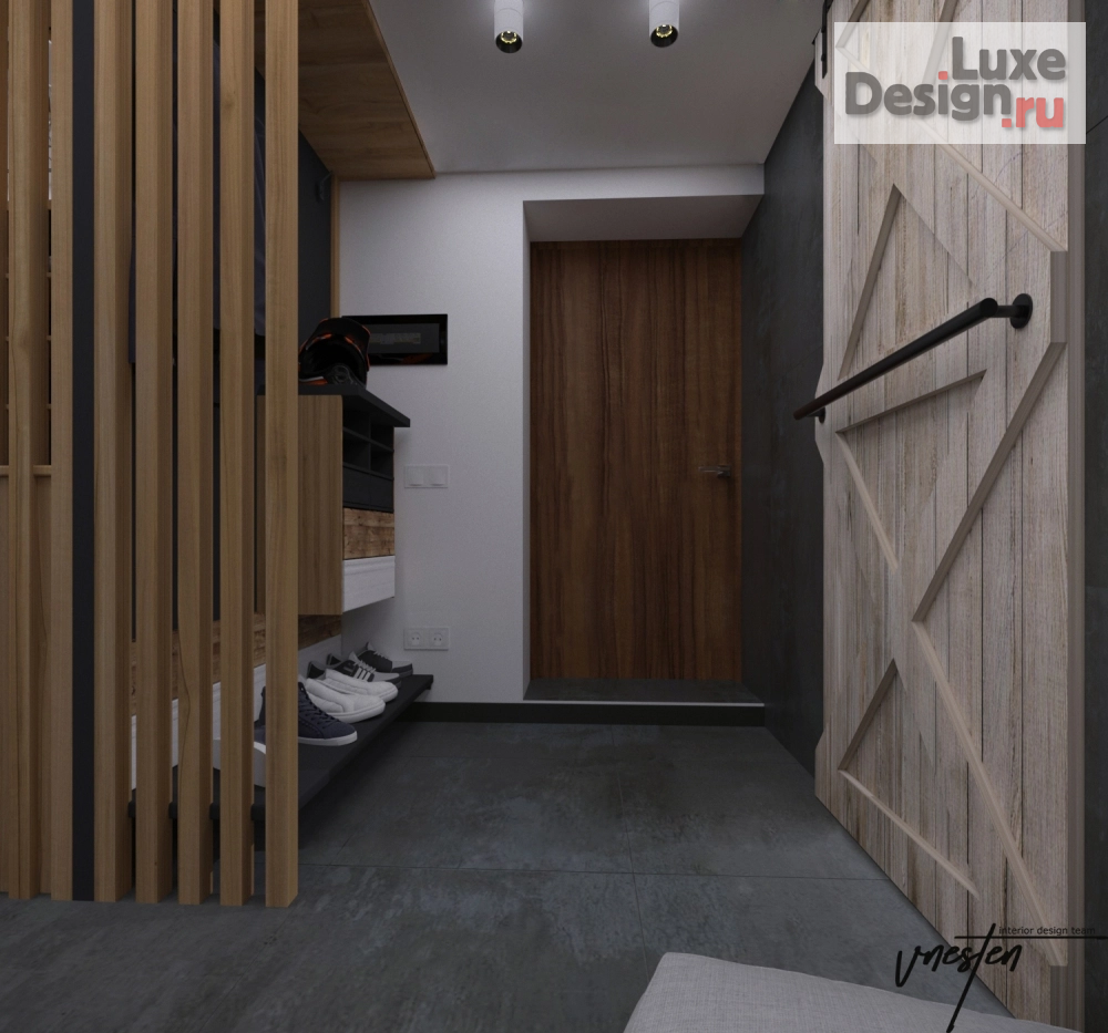 Дизайн интерьера двухкомнатной квартиры "Современный мужской проект" (фото 3)