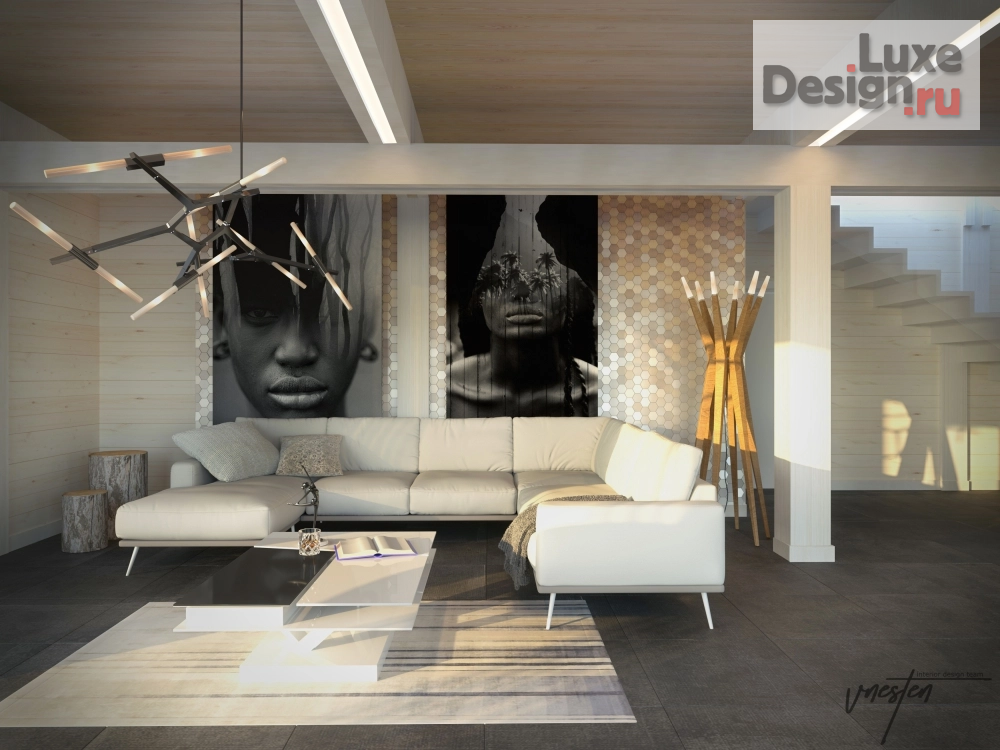 Дизайн интерьера коттеджа "Дизайн-проект дома по технологии фахверк" (фото 1)