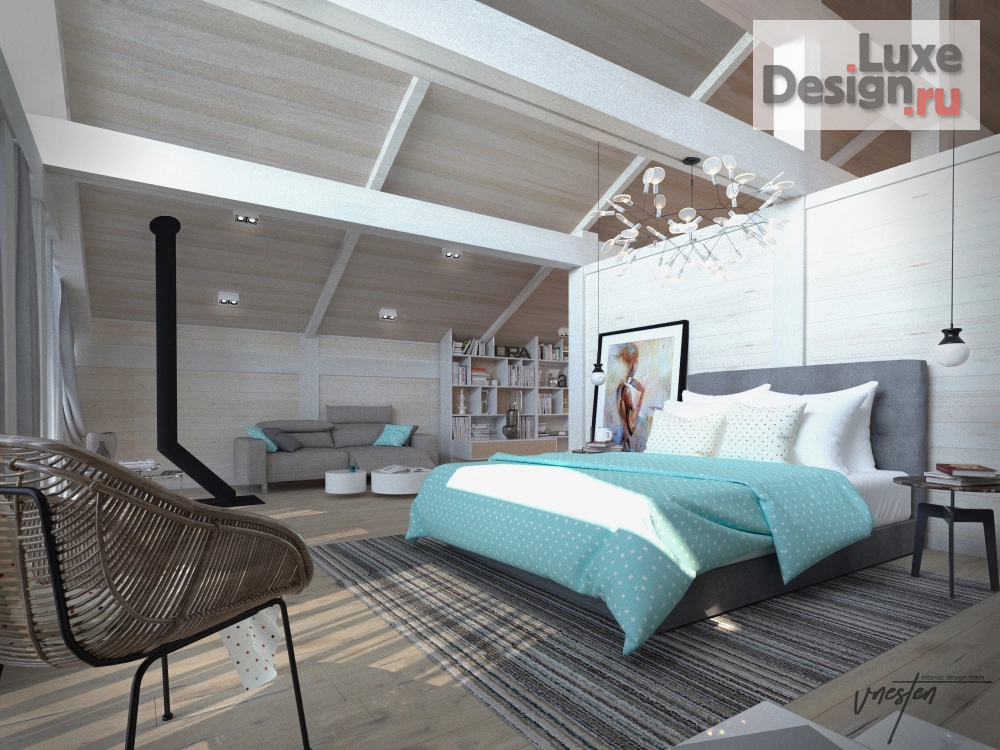 Дизайн интерьера коттеджа "Дизайн-проект дома по технологии фахверк" (фото 23)