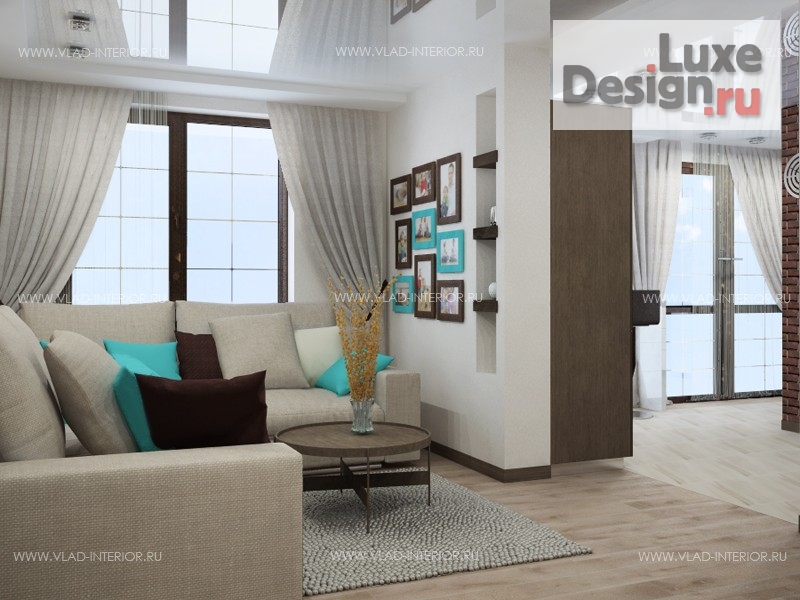 Дизайн интерьера двухкомнатной квартиры "Проект квартиры 68 кв.м." (фото 3)