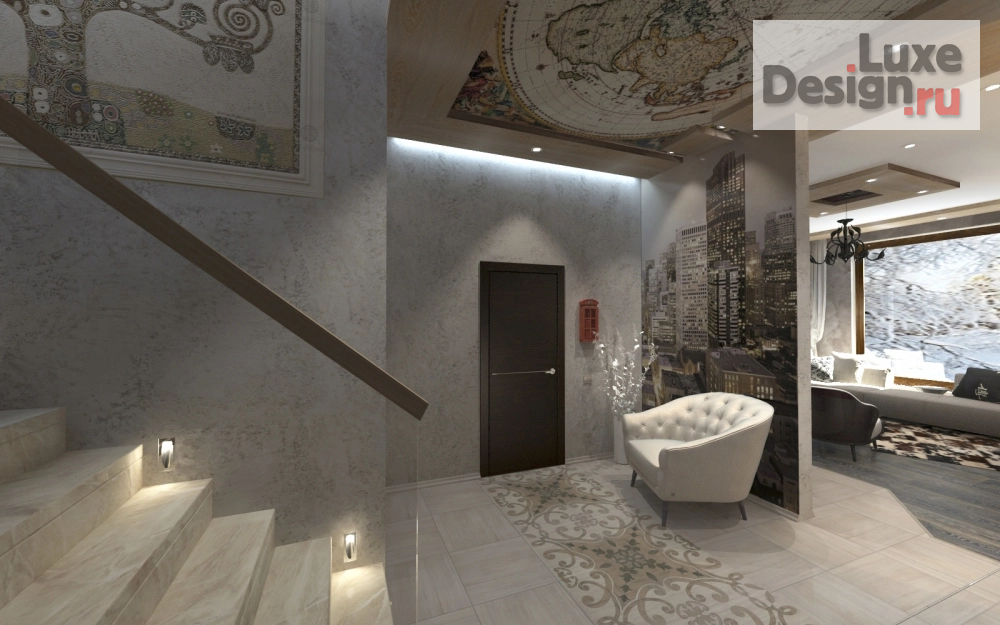 Дизайн интерьера загородного дома "Интерьер помещений по ул. Высотной /2017 г/" (фото 4)