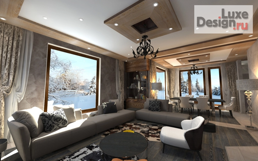 Дизайн интерьера загородного дома "Интерьер помещений по ул. Высотной /2017 г/" (фото 1)