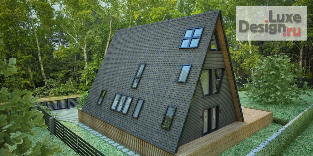 Частная архитектура "А-фрейм на ул. Лиановая" (фото 3)